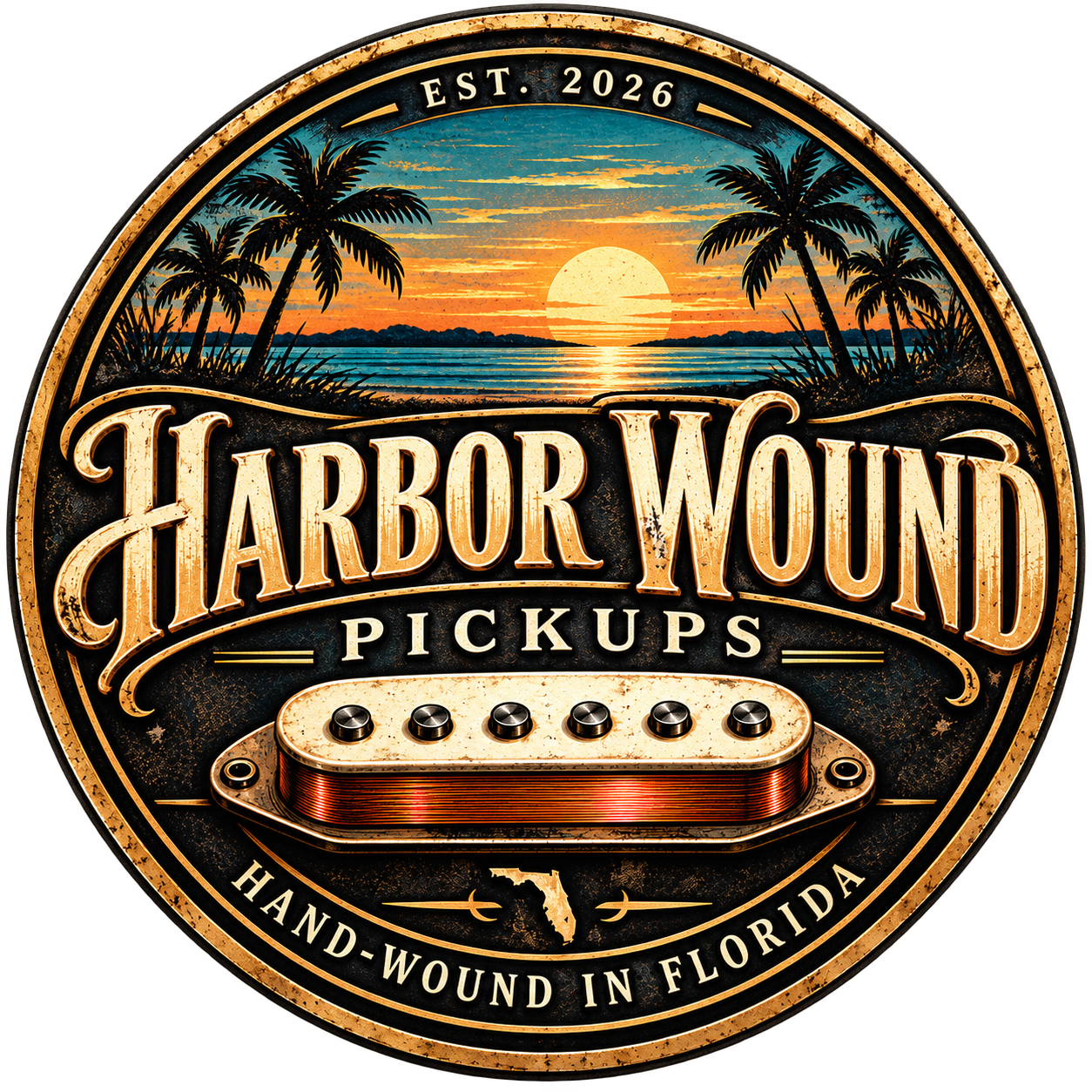Harbor Wound Pickups transparent heritage logo
